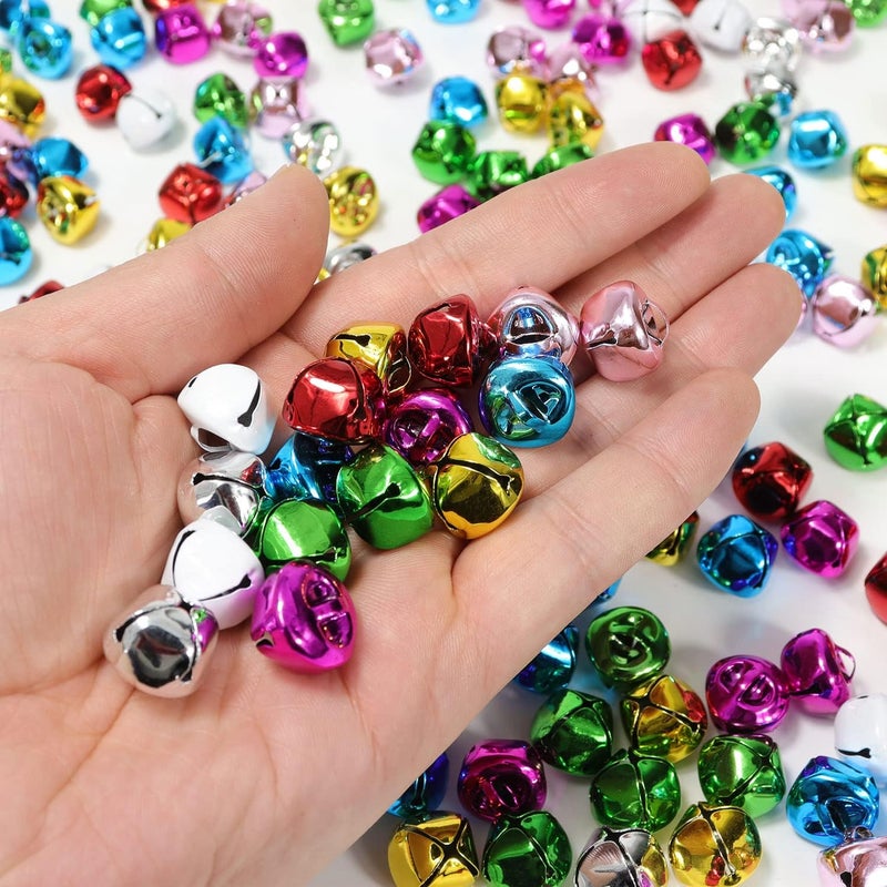 LIGHOON Jingle Bells for Crafts, 8 Colors Large Jingle Bells Christmas Jingle Bell, Cheerful Sound Craft Bells for Wreath, Holiday Home and Christmas Decoration, 0.6 Inch, 120 Pcs - Image 5